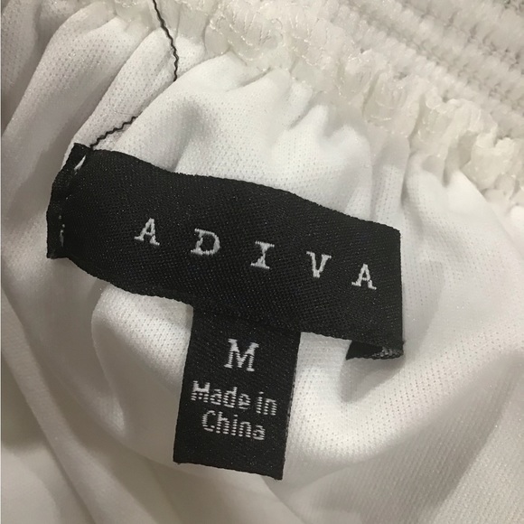 White Adiva Midi Chevron Lace Skirt - Picture 9 of 9